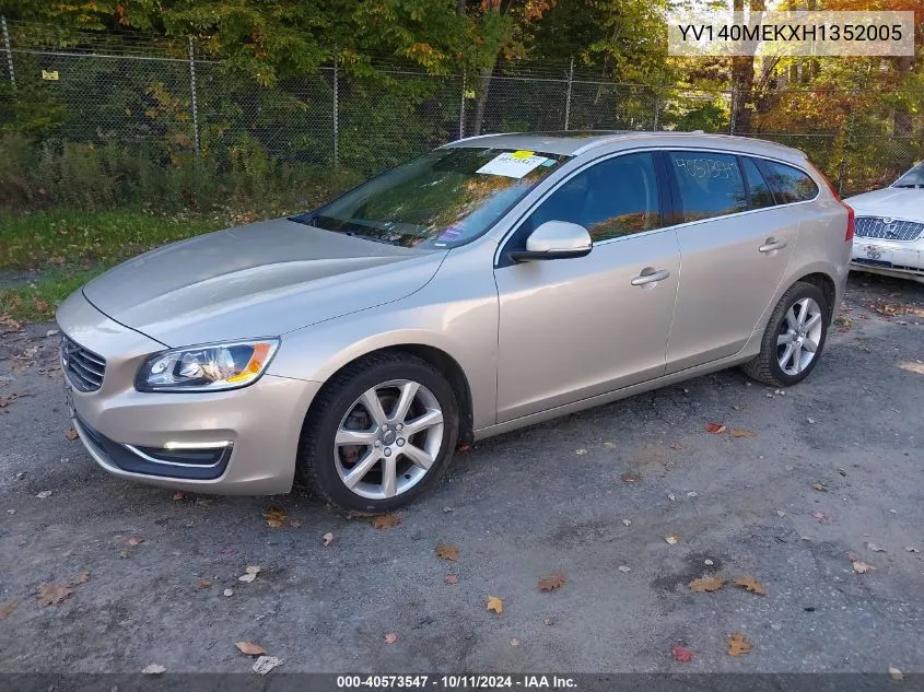 2017 Volvo V60 T5 Premier VIN: YV140MEKXH1352005 Lot: 40573547