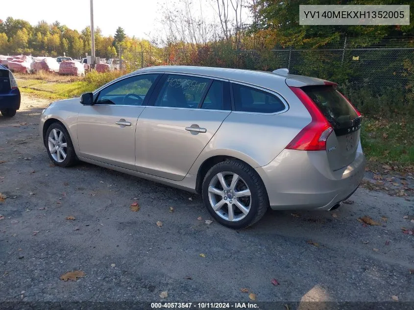 2017 Volvo V60 T5 Premier VIN: YV140MEKXH1352005 Lot: 40573547