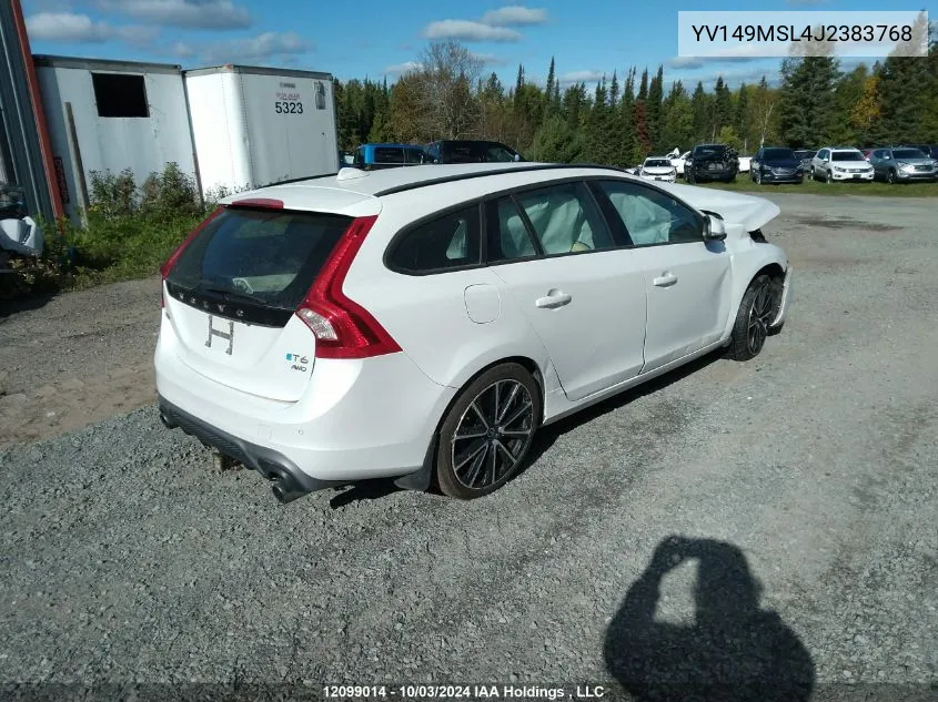 2018 Volvo V60 VIN: YV149MSL4J2383768 Lot: 12099014