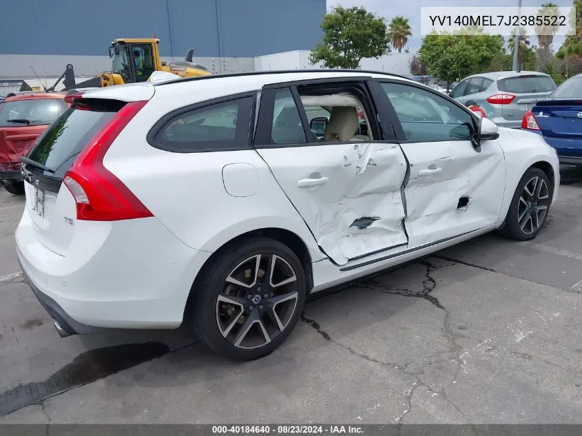 2018 Volvo V60 T5 Dynamic VIN: YV140MEL7J2385522 Lot: 40184640