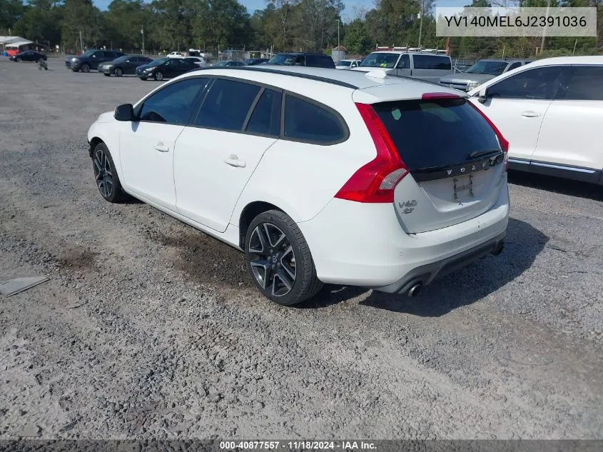 2018 Volvo V60 T5 Dynamic VIN: YV140MEL6J2391036 Lot: 40877557