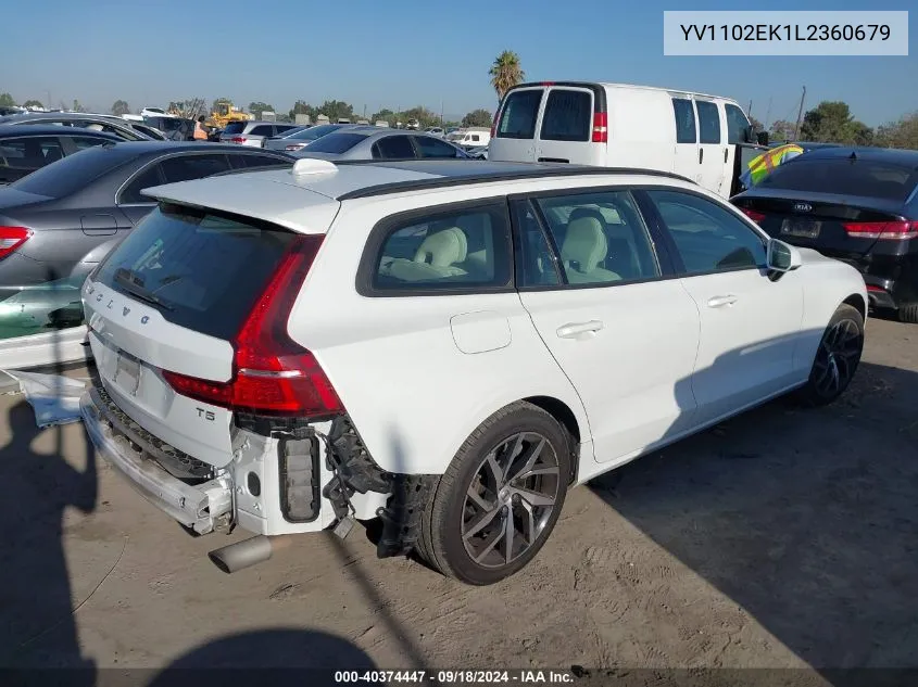 2020 Volvo V60 T5 Momentum VIN: YV1102EK1L2360679 Lot: 40374447