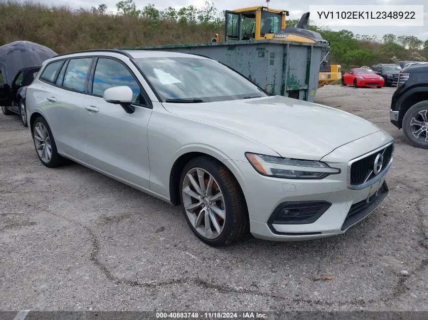 2020 Volvo V60 T5 Momentum VIN: YV1102EK1L2348922 Lot: 40883748