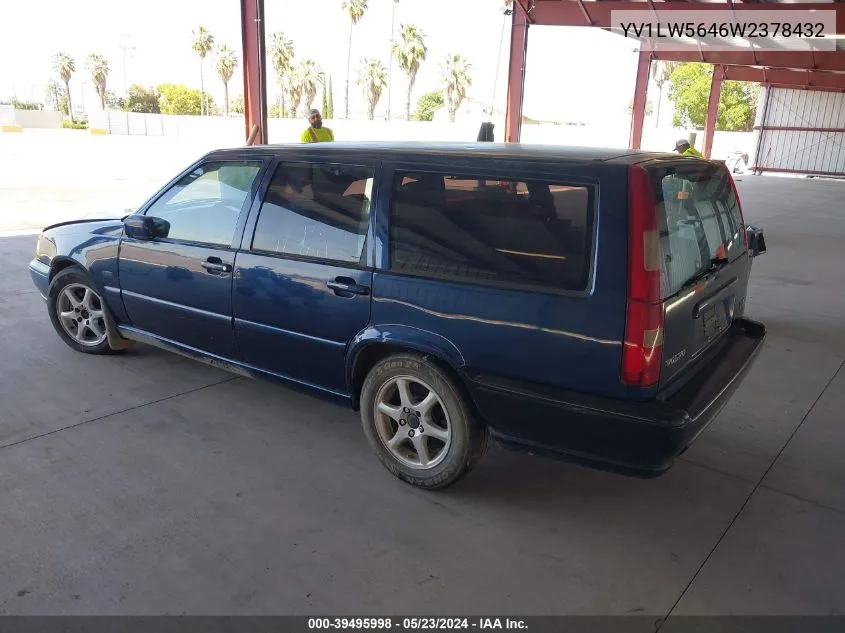 1998 Volvo V70 Glt VIN: YV1LW5646W2378432 Lot: 39495998