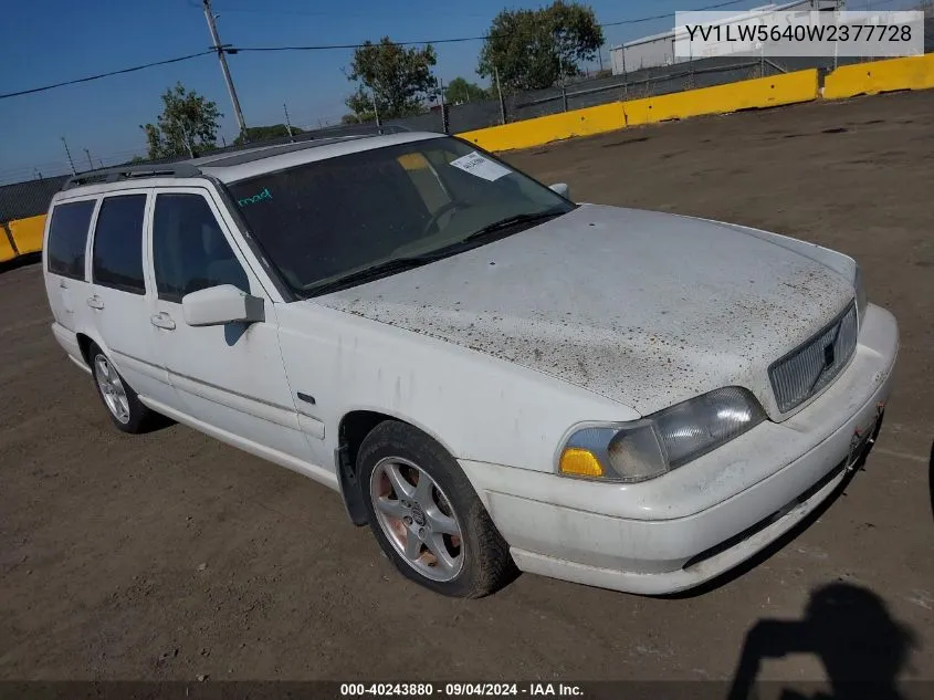 1998 Volvo V70 Glt VIN: YV1LW5640W2377728 Lot: 40243880