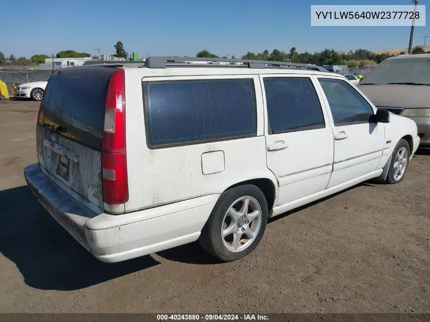 YV1LW5640W2377728 1998 Volvo V70 Glt