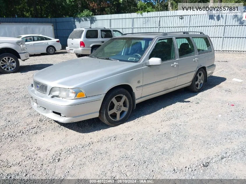 2000 Volvo V70 R VIN: YV1LV60D0Y2657881 Lot: 40323463