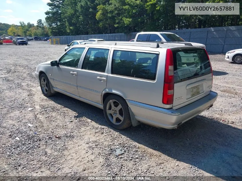 2000 Volvo V70 R VIN: YV1LV60D0Y2657881 Lot: 40323463