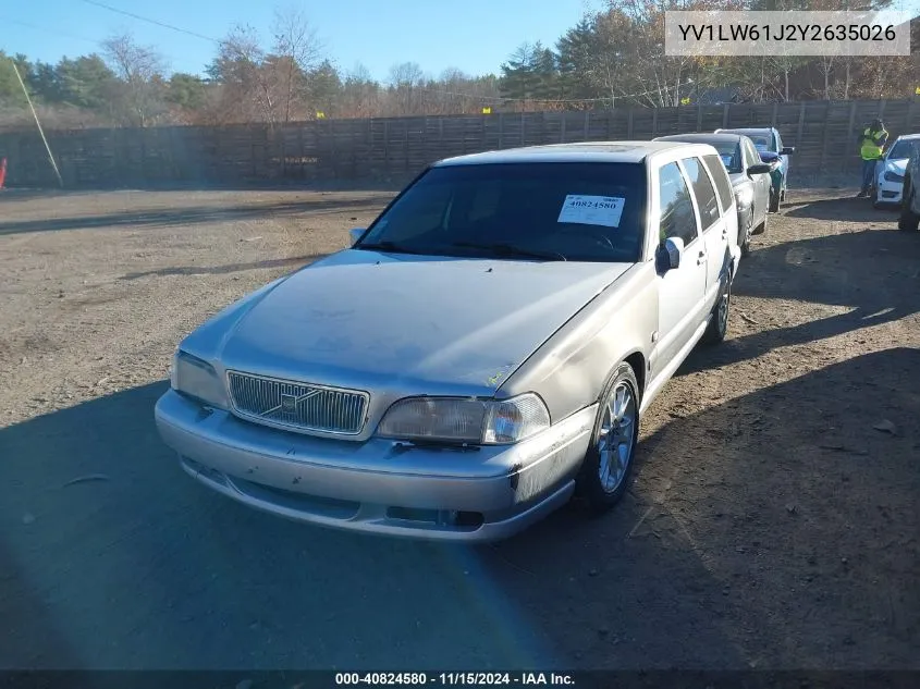 2000 Volvo V70 Se VIN: YV1LW61J2Y2635026 Lot: 40824580