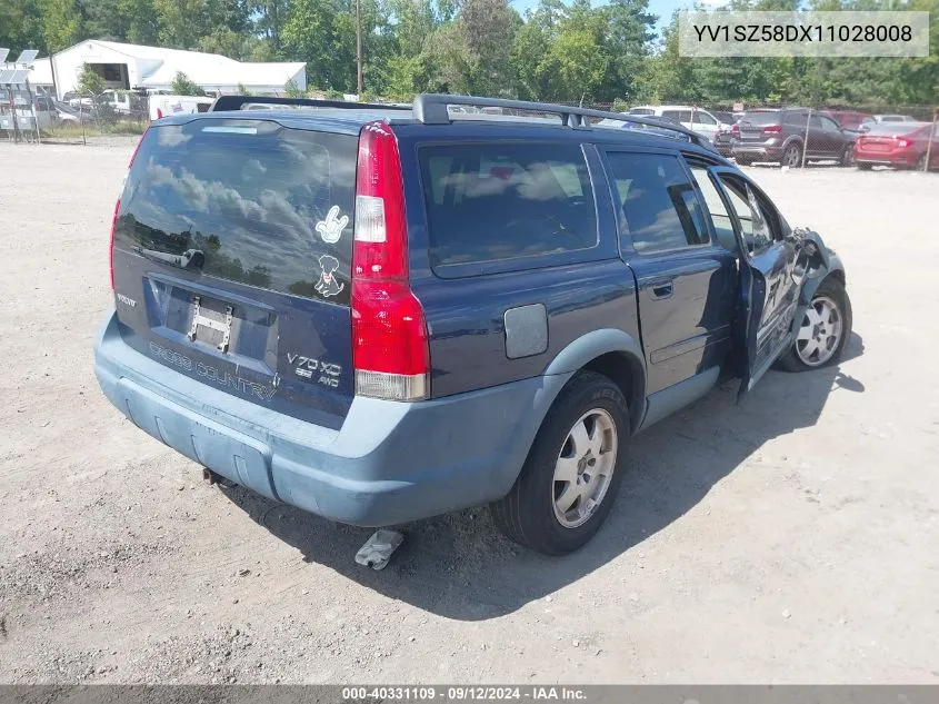 YV1SZ58DX11028008 2001 Volvo V70 Xc