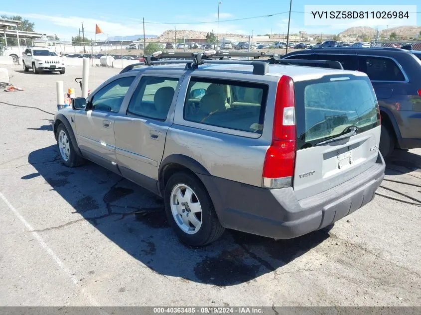 2001 Volvo V70 Xc VIN: YV1SZ58D811026984 Lot: 40363485