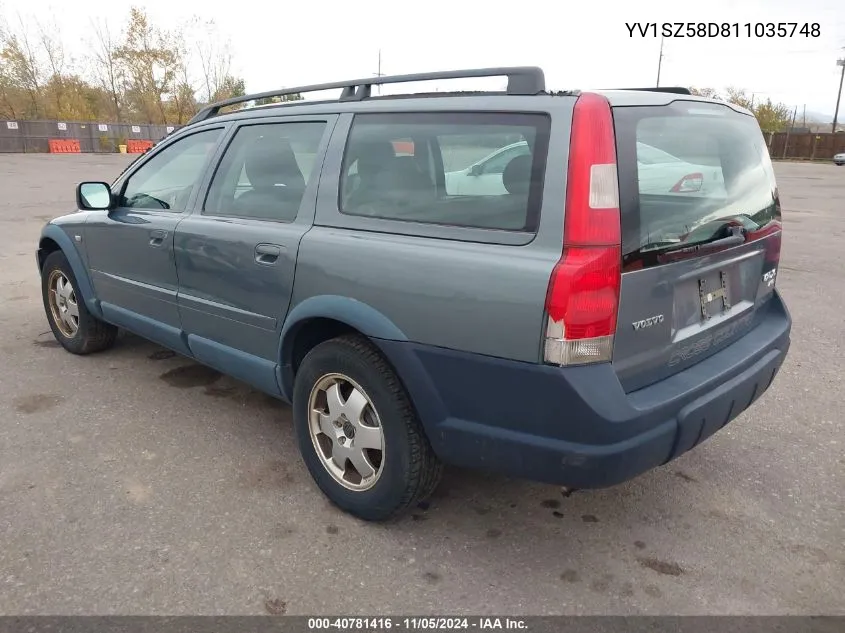 2001 Volvo V70 Xc VIN: YV1SZ58D811035748 Lot: 40781416