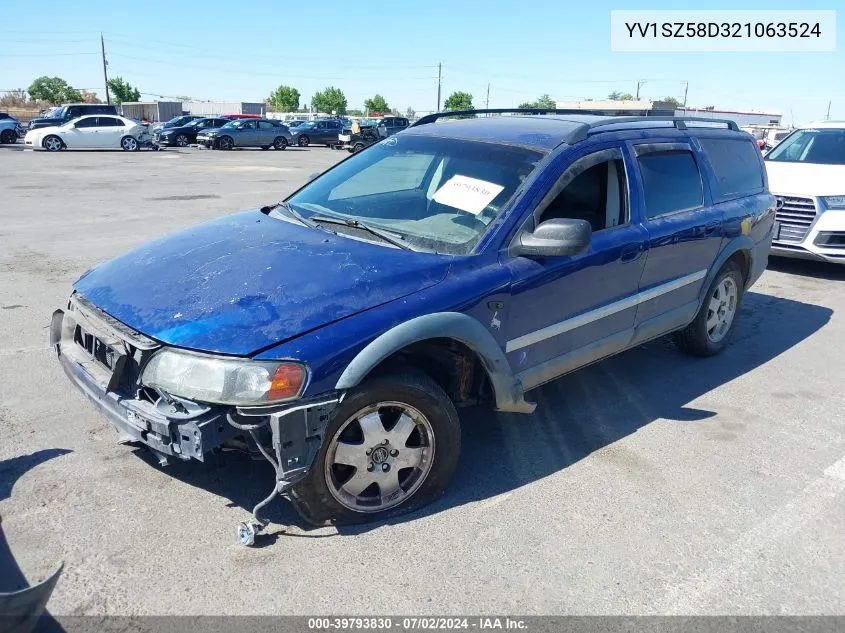 2002 Volvo V70 Xc VIN: YV1SZ58D321063524 Lot: 39793830