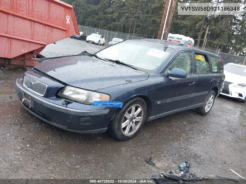 2002 Volvo V70 2.4T VIN: YV1SW58D921186348 Lot: 40729522