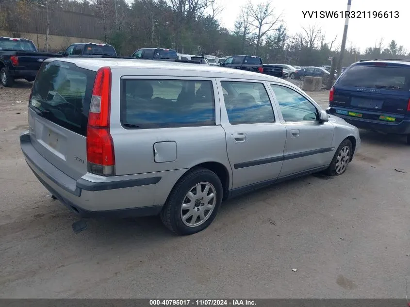 2002 Volvo V70 2.4 VIN: YV1SW61R321196613 Lot: 40795017