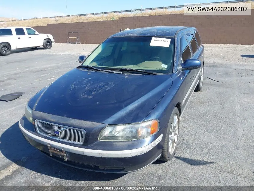 2003 Volvo V70 2.4 VIN: YV1SW64A232306407 Lot: 40068109