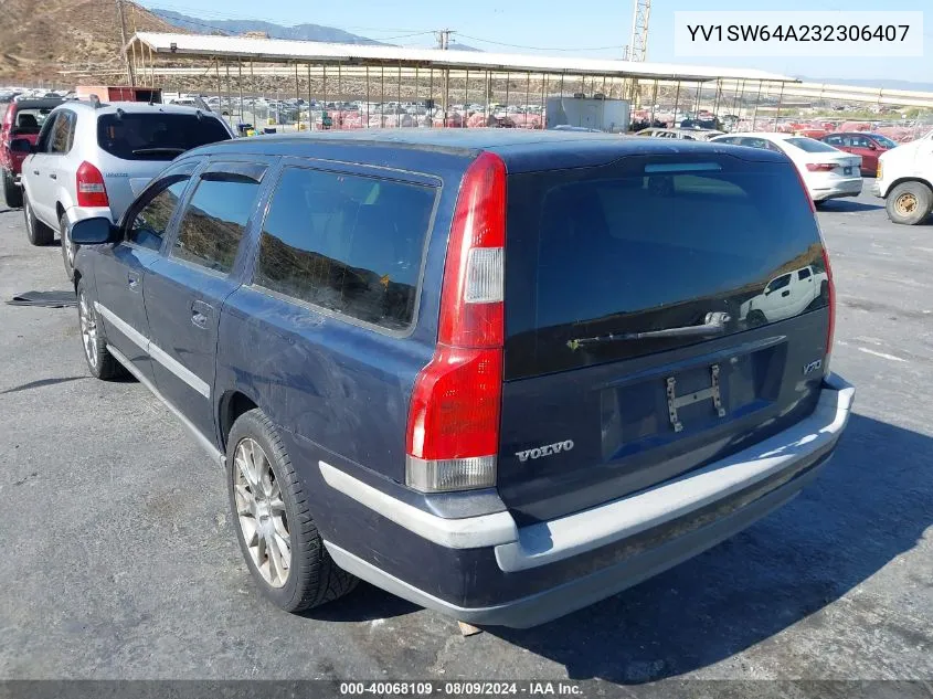 2003 Volvo V70 2.4 VIN: YV1SW64A232306407 Lot: 40068109