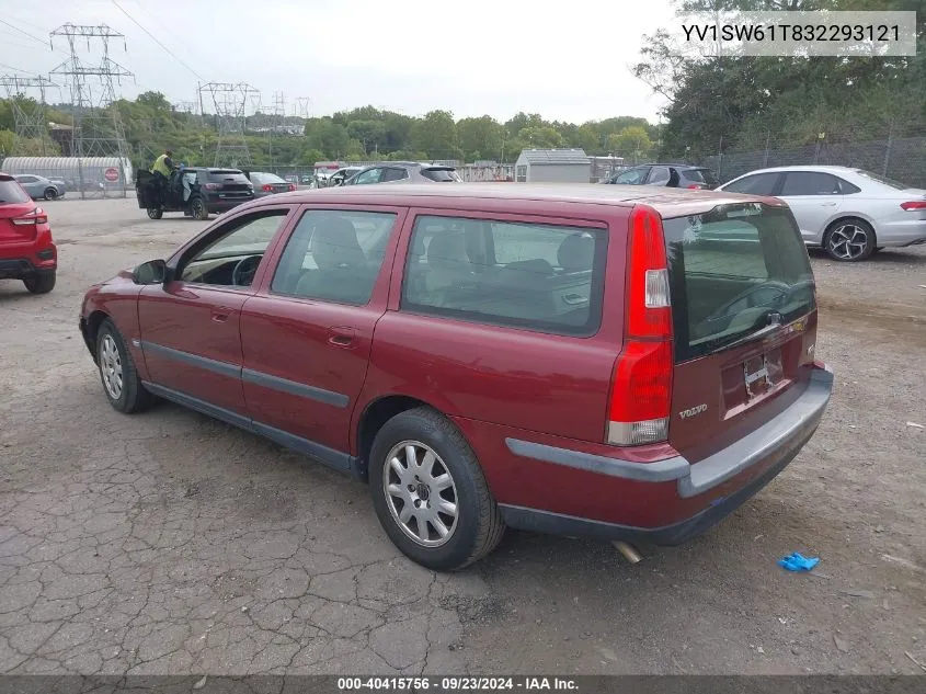 2003 Volvo V70 2.4 VIN: YV1SW61T832293121 Lot: 40415756