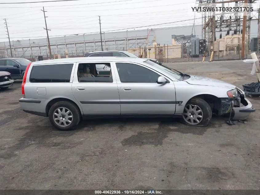 2003 Volvo V70 2.4 VIN: YV1SW61T032321705 Lot: 40622936