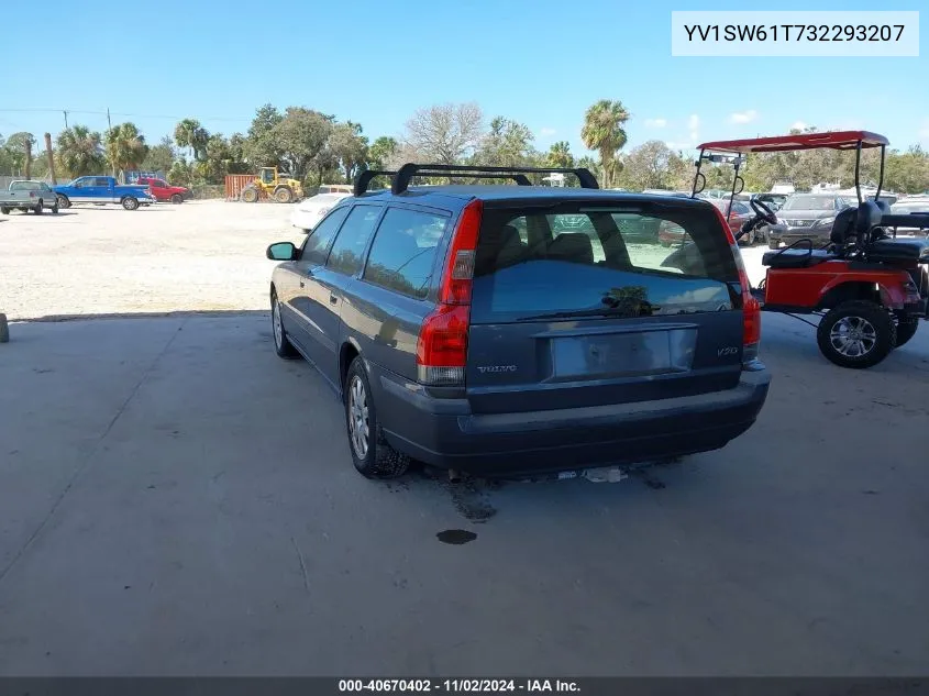 2003 Volvo V70 2.4 VIN: YV1SW61T732293207 Lot: 40670402