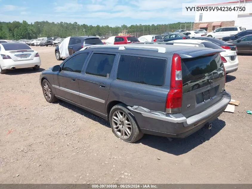 2004 Volvo V70 2.5T VIN: YV1SW59V942364750 Lot: 39730599