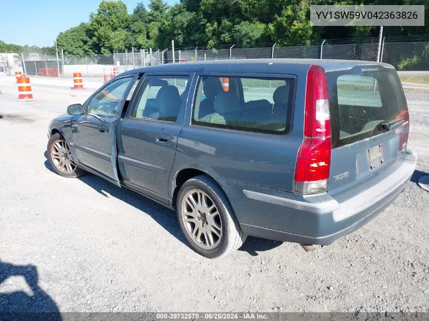 2004 Volvo V70 2.5T VIN: YV1SW59V042363826 Lot: 40525288