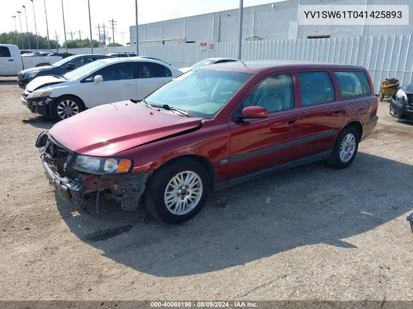 2004 Volvo V70 2.4 VIN: YV1SW61T041425893 Lot: 40080198