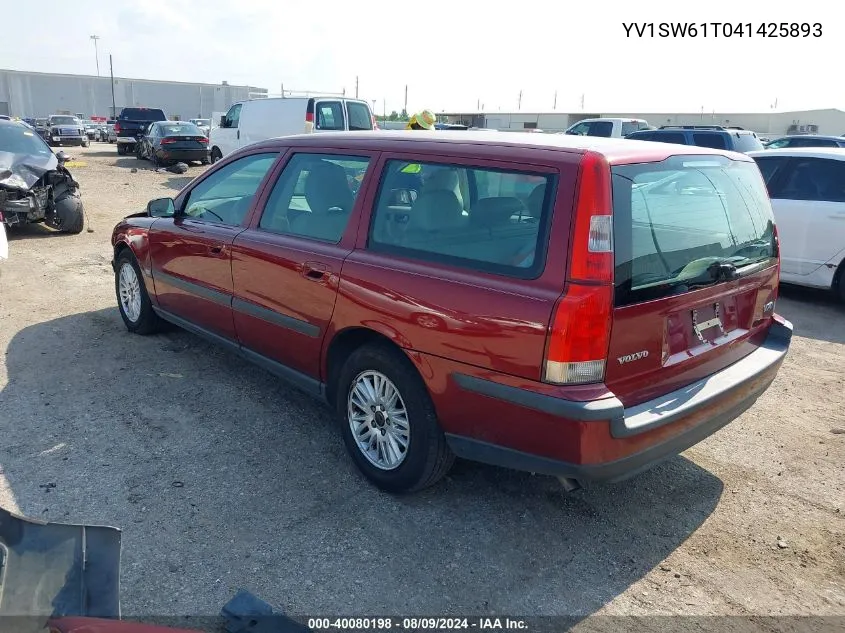 2004 Volvo V70 2.4 VIN: YV1SW61T041425893 Lot: 40080198