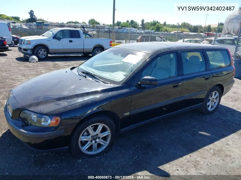 2004 Volvo V70 2.5T VIN: YV1SW59V342402487 Lot: 40080673