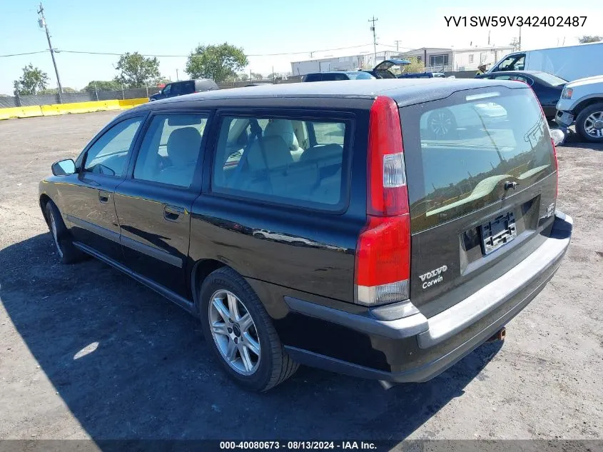 2004 Volvo V70 2.5T VIN: YV1SW59V342402487 Lot: 40080673