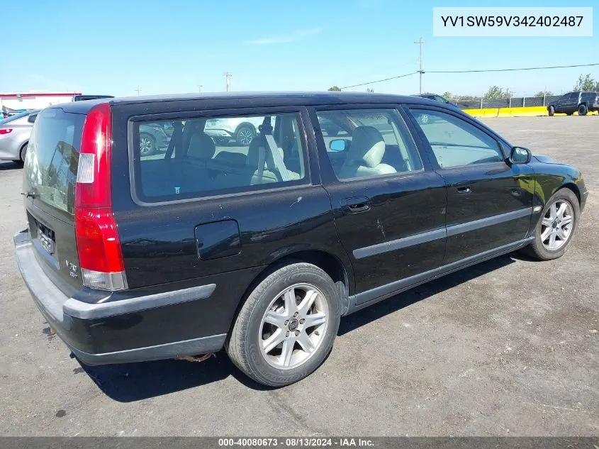 2004 Volvo V70 2.5T VIN: YV1SW59V342402487 Lot: 40080673