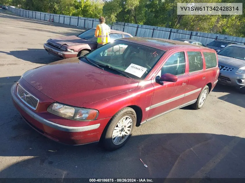 2004 Volvo V70 2.4 VIN: YV1SW61T342428314 Lot: 40186875