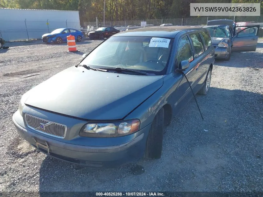 2004 Volvo V70 2.5T VIN: YV1SW59V042363826 Lot: 40525288