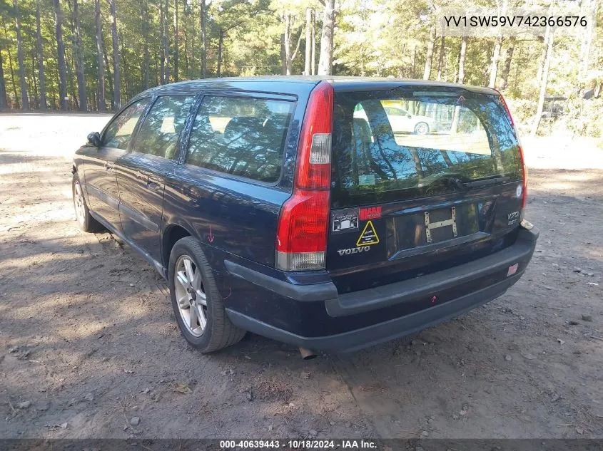 2004 Volvo V70 2.5T VIN: YV1SW59V742366576 Lot: 40639443