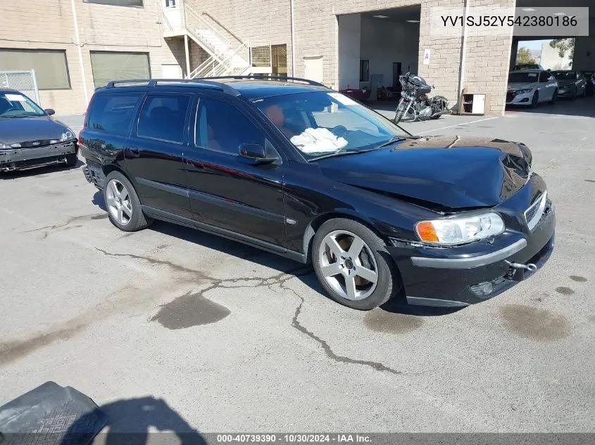 2004 Volvo V70 R VIN: YV1SJ52Y542380186 Lot: 40739390