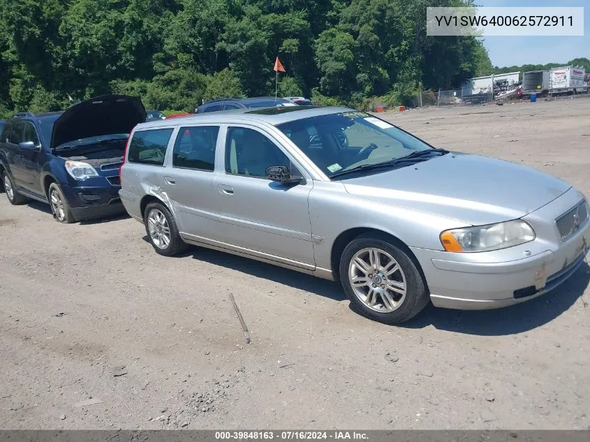 2006 Volvo V70 2.4 VIN: YV1SW640062572911 Lot: 39848163