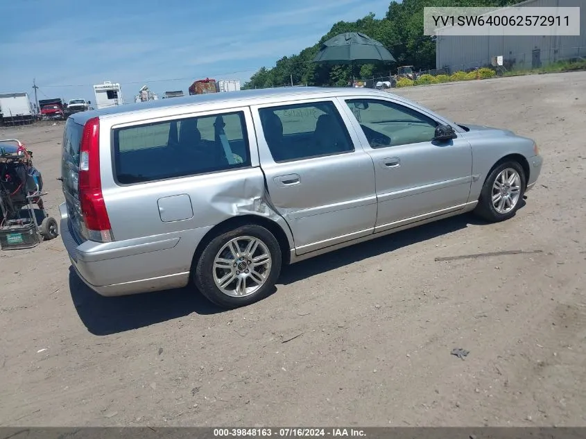 2006 Volvo V70 2.4 VIN: YV1SW640062572911 Lot: 39848163