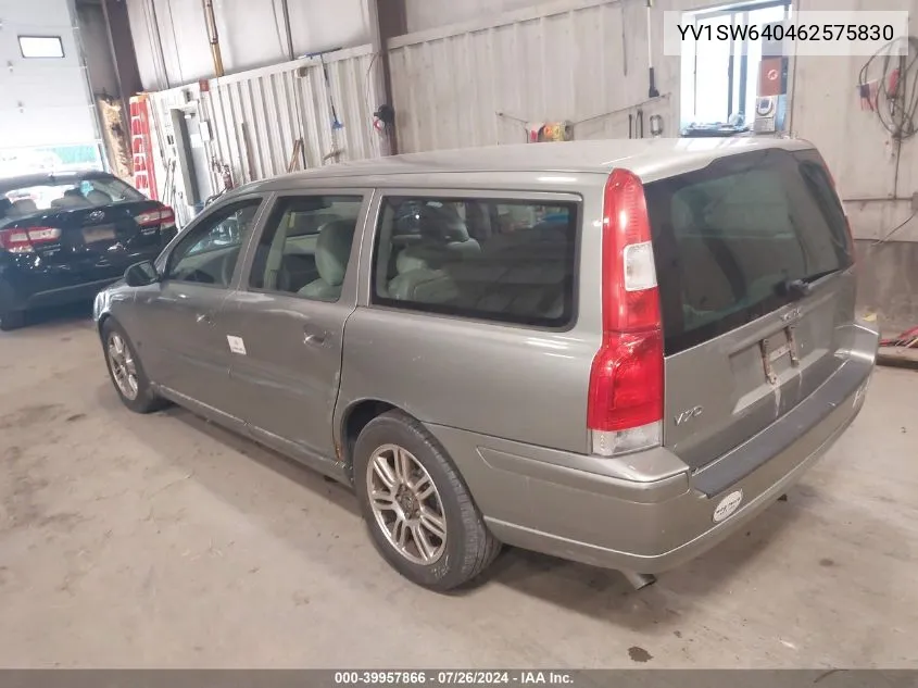 2006 Volvo V70 2.4 VIN: YV1SW640462575830 Lot: 39957866