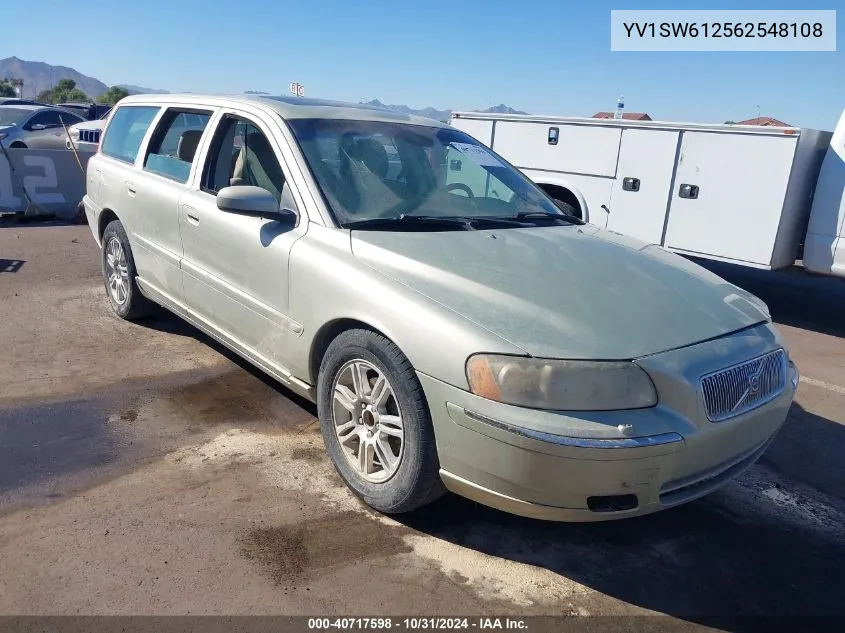 2006 Volvo V70 2.4 VIN: YV1SW612562548108 Lot: 40717598