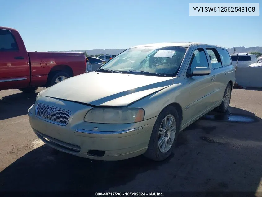 2006 Volvo V70 2.4 VIN: YV1SW612562548108 Lot: 40717598