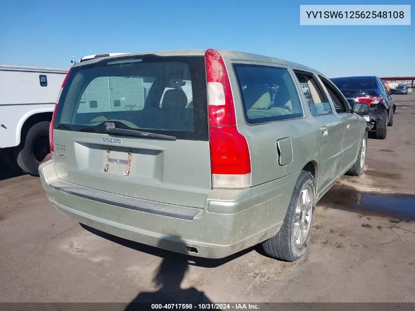 2006 Volvo V70 2.4 VIN: YV1SW612562548108 Lot: 40717598