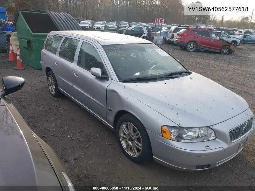 2006 Volvo V70 2.4 VIN: YV1SW640562577618 Lot: 40865058