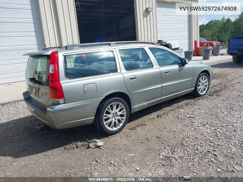 2007 Volvo V70 2.5T VIN: YV1SW592972674908 Lot: 40449075