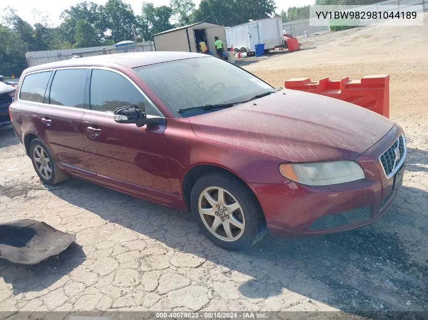 2008 Volvo V70 3.2 VIN: YV1BW982981044189 Lot: 40079023