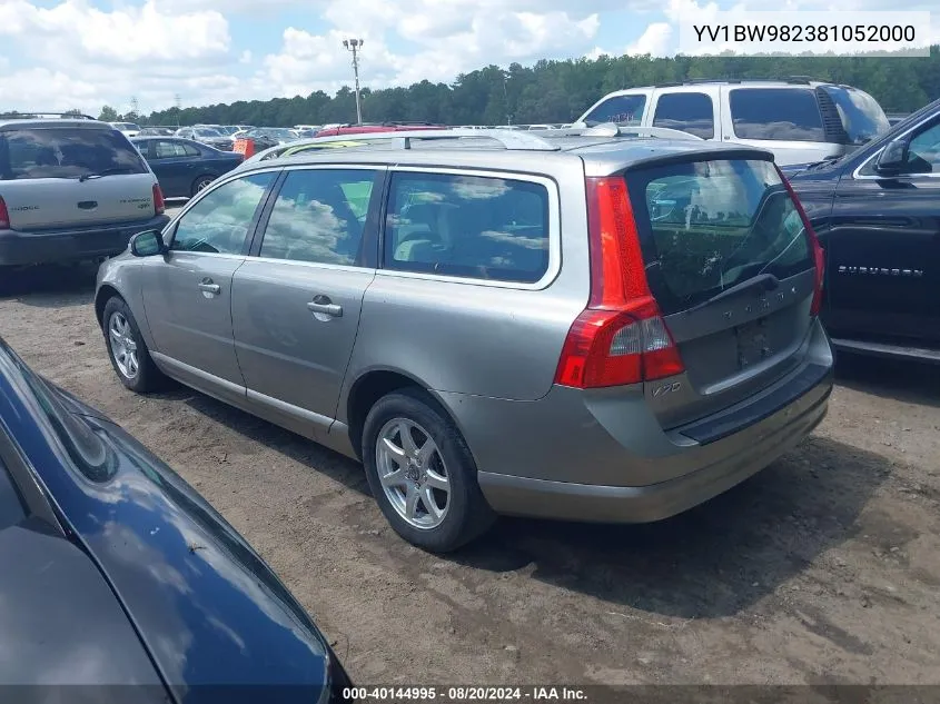 YV1BW982381052000 2008 Volvo V70 3.2