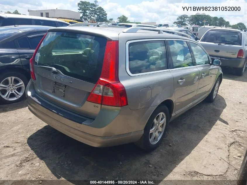 2008 Volvo V70 3.2 VIN: YV1BW982381052000 Lot: 40144995