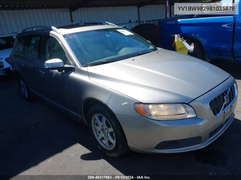 2008 Volvo V70 3.2 VIN: YV1BW982981035878 Lot: 40317863