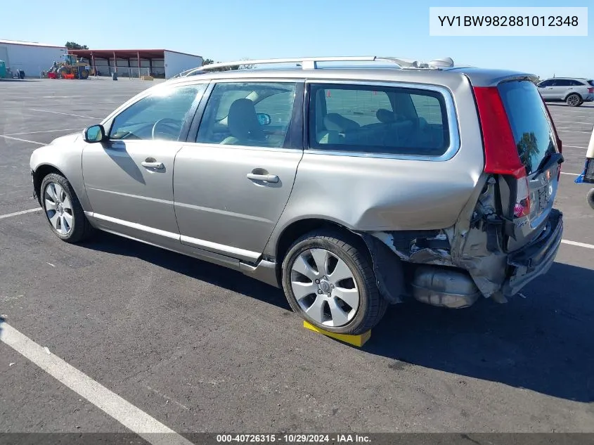 2008 Volvo V70 3.2 VIN: YV1BW982881012348 Lot: 40726315