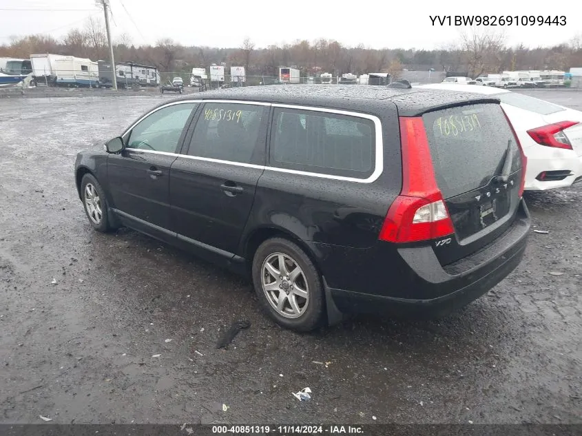 2009 Volvo V70 3.2 VIN: YV1BW982691099443 Lot: 40851319