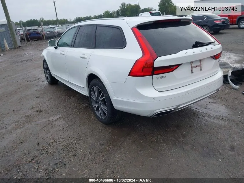 2017 Volvo V90 Cross Country T6 VIN: YV4A22NL4H1003743 Lot: 40496686